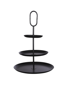 Rama Etagère 3-Tier - H55 x Ø38 cm - Metal - Black